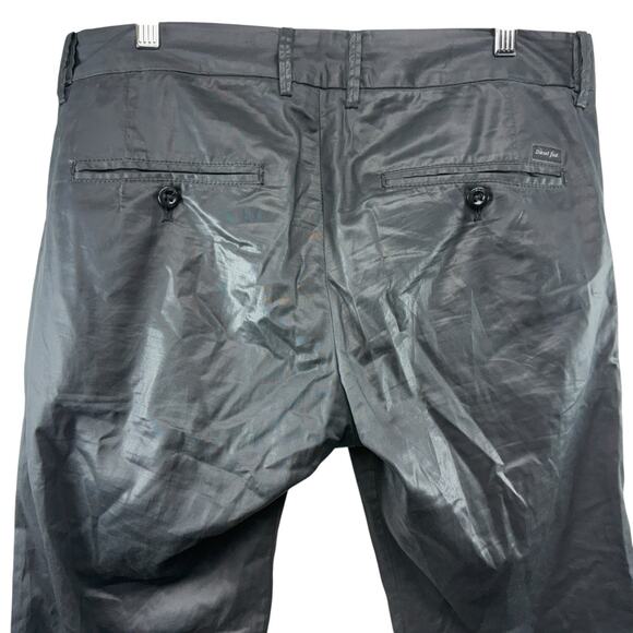 Diesel Black Chino Chi Regs B Slim Straight Fit Coated Shiny Waxed Look Size 30‎ - Picture 4 of 10